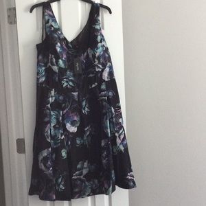 Beautiful floral print black dress.